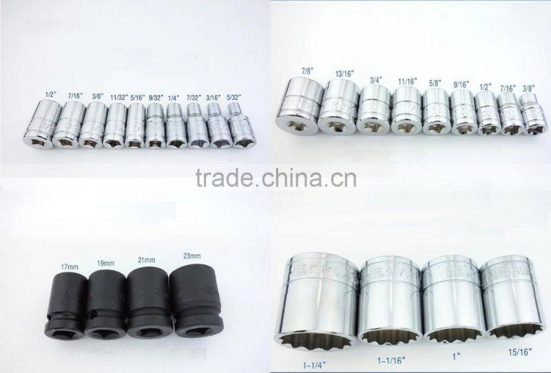 121pcs 1/4,3/8,1/2 Drive Standard Metric Socket Wrench Set