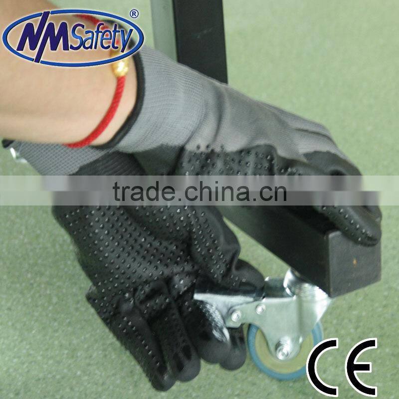 NMSAFETY Dotted Nitrile Foam Safety Working Gloves