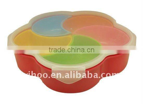 Plastic Divided Food Storage Container Set