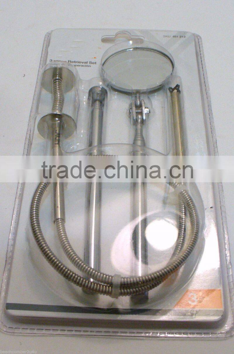 3 Piece Retrieval Set For Home Or Shop - Pivot Mirror -Magnetic Pu-Claws