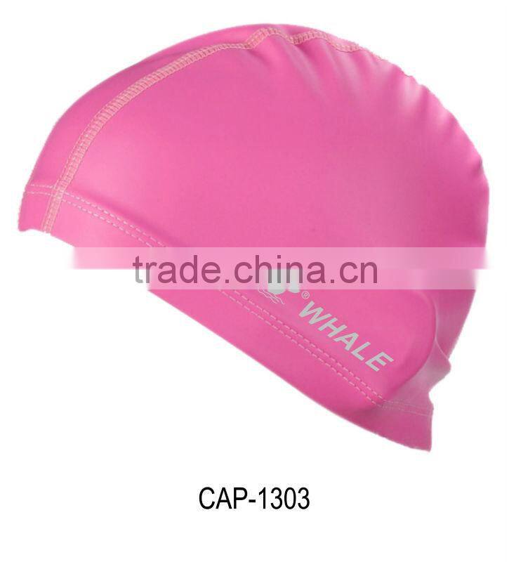 Fashional swim cap,fashional swimming cap with PU coating(CAP-1300)