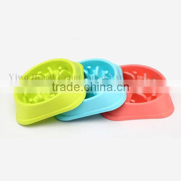 Factory Sale Plastic Slow Feed Dog Bowl Travel Dog Food Bowl