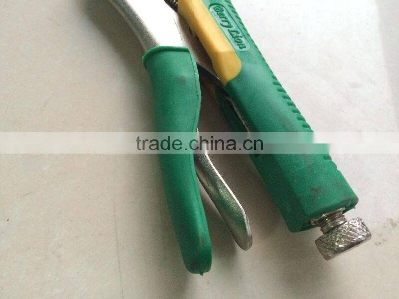 BERRYLION 10'' soft rubber grip round jaw pliers, drop forged carbon steel locking plier