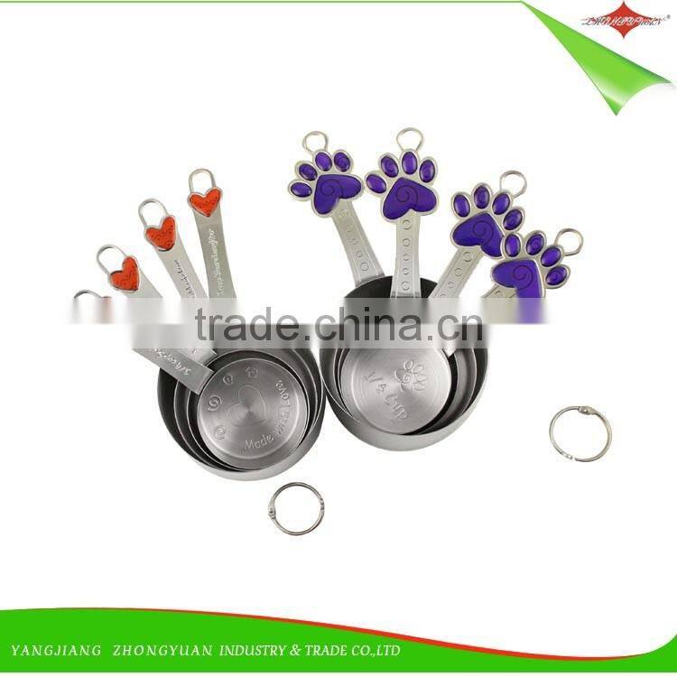 ZY-L2003 wholesale high quality 4pcs kitchen stainless steel measuring spoons set