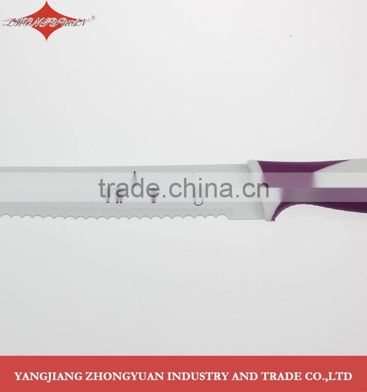 5 pcs set of non-stick coated/colorful flower printing kitchen knives