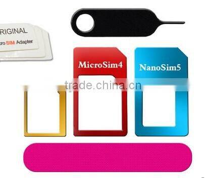 Best selling 4 in 1 Nano Sim Card Adapters / Standard Sim Card SIM Card & Tools For Iphone 4 / 4S/ 5 / 6 /6S