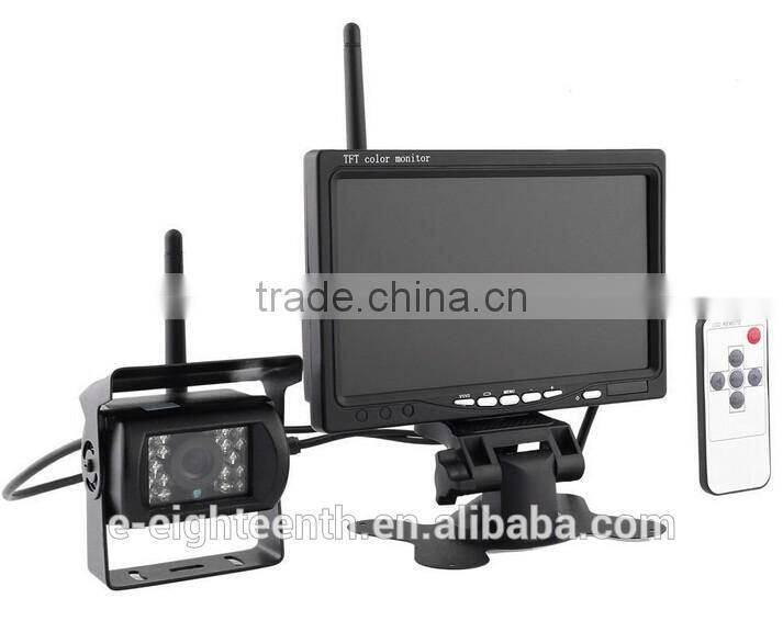 2016 Wireless HD 7" Monitor Car Rear View Reverse Camera for Truck Trailer 2x Antenna