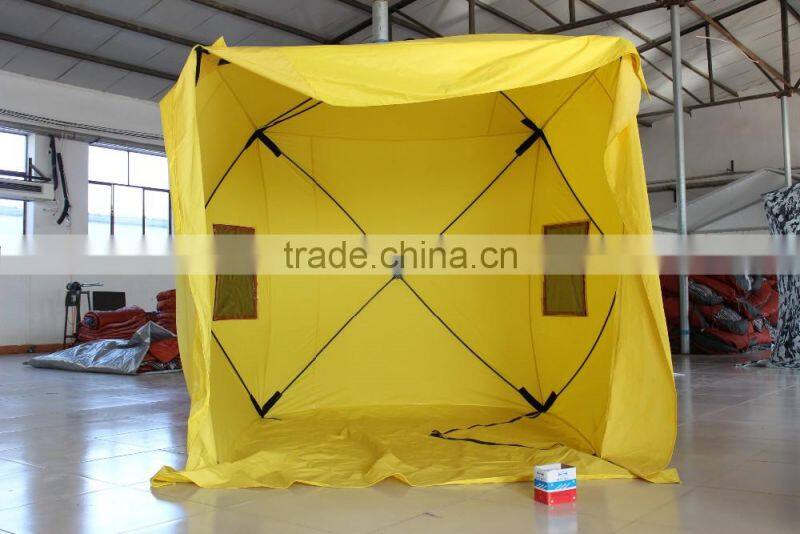 Yellow color for camping 2-person ice fishing tent covers for sale