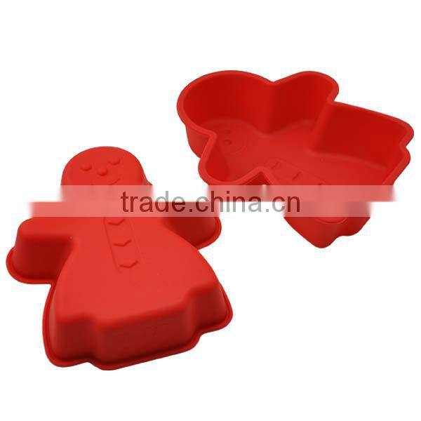 snowman design silicone cupcake pans