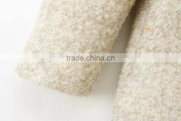 women's cashmere coat New woolen coat woman jacket winter overcoat solid clothes Woollen coat female long outwear