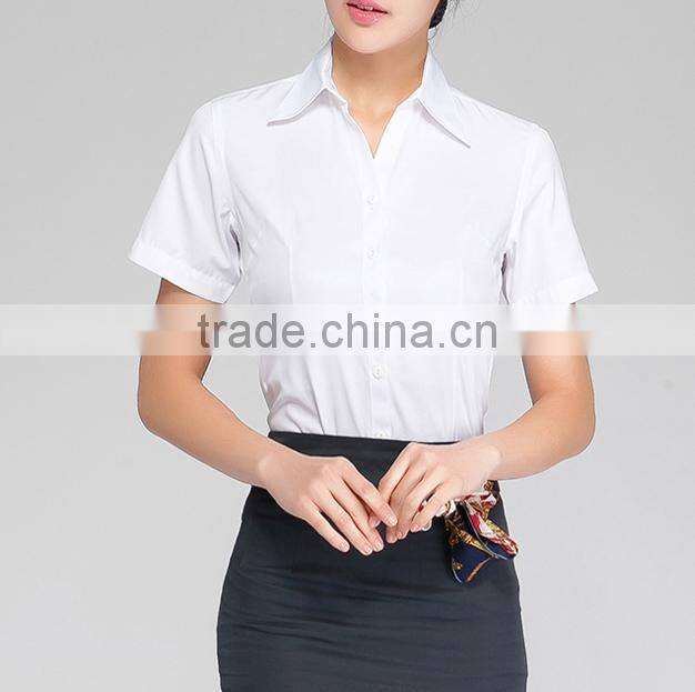 2017 OEM office lady short sleeve shirt