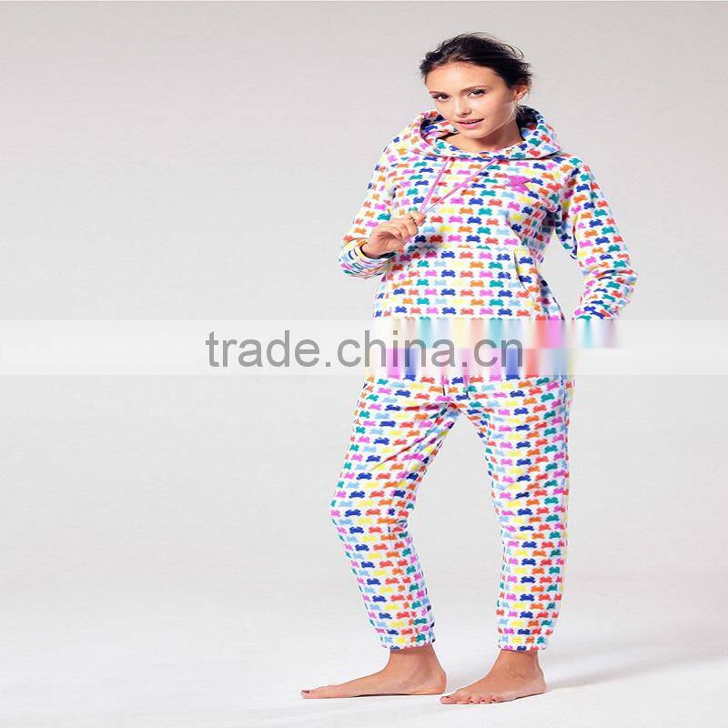 Newest couple pajamas with coral fleece pajama ,high quality printing