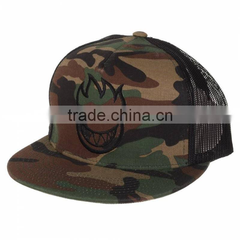 Unstructured camo snapback trucker caps cheap