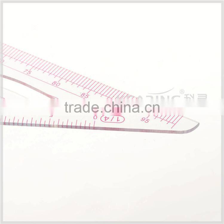 Kearing Luxury plastic Rulers with sandwich line scale rulers 1/4,1/5 #8545