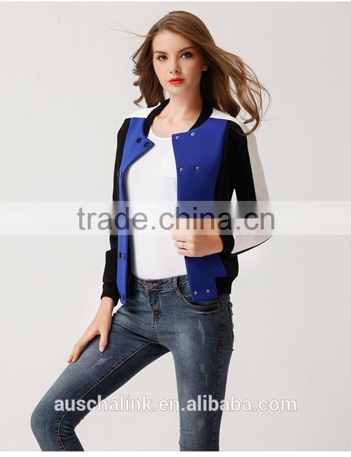 outdoor new style woman double breasted sport coat low price