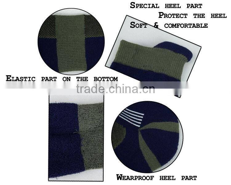 customized functional design coolmax semi-terry sport socks