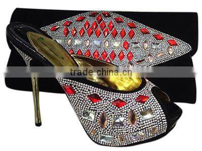 2015 Wholesale High Heel African Shoes And Bags Dress Shoes And Matching Bags MG0011