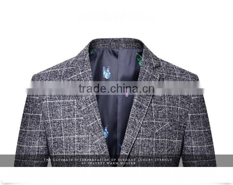 Wholesale Custom Style Fashion Suit Jacket Blazer Checked Men'S Suits For Sale
