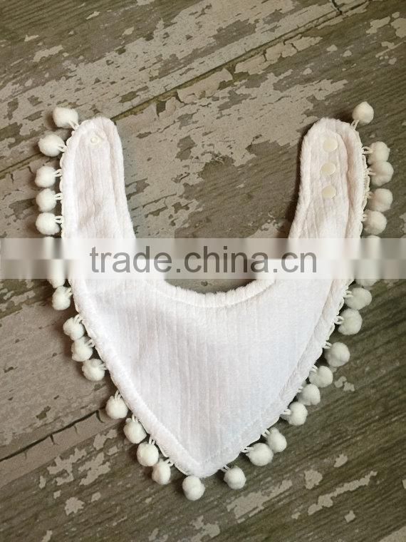 Baby Boutique Bibs Cotton Fabric Black and White Stripes Kids Feeding Hot Products 2017