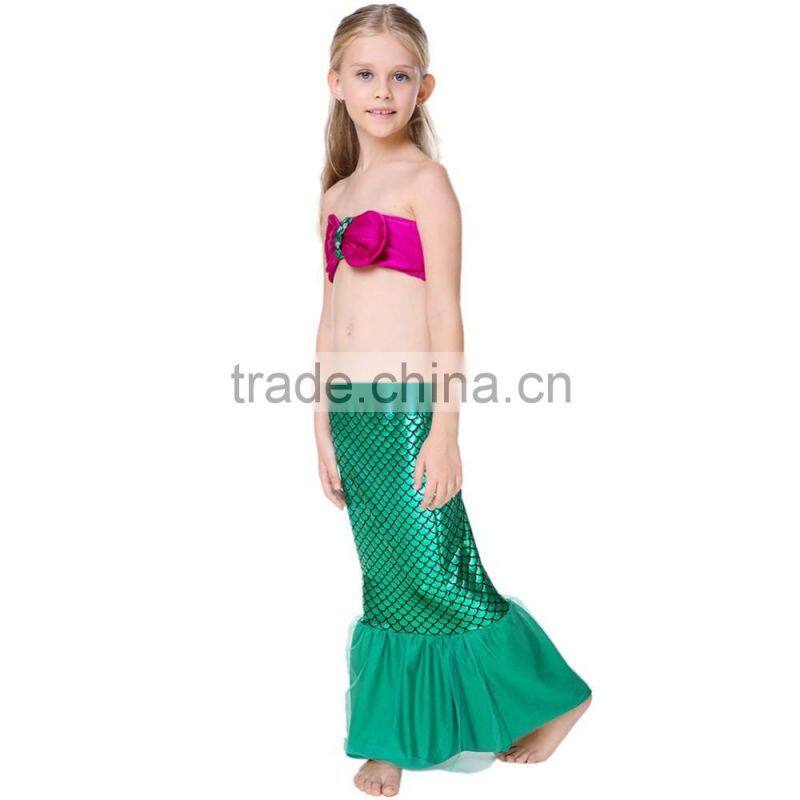 Baby girl fins mermaid romper jumpsuit kid mermaid swimming bathing suit