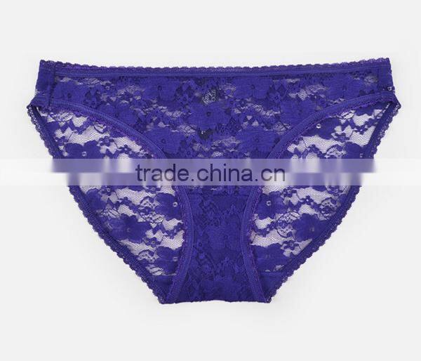 Custom Eco Friendly 90%Nylon 10%Spandex Lace Style Sexy Lady Underwear