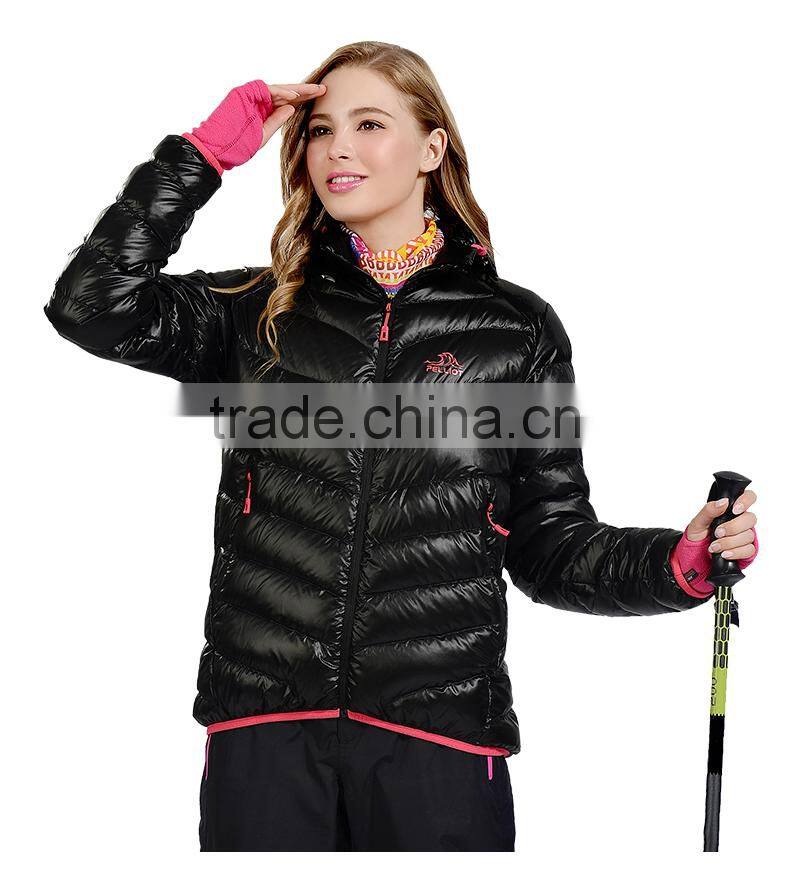 New style women winter ultra ligh down jacket with hood