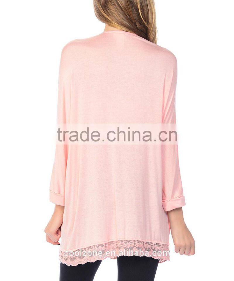 Open front long sleeve women cardigan wholesale crochet cardigan 2015