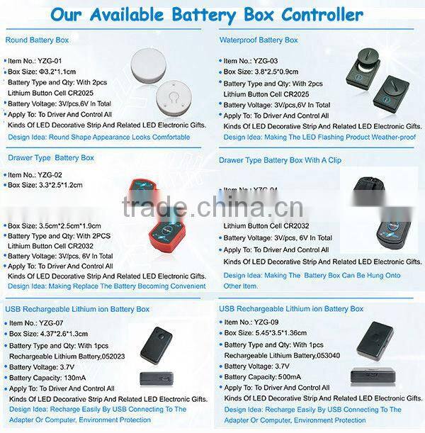 battery powered flexible rechargeable led light strip for diferrent decorations