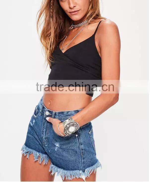 Fashion clothes women denim ripped vintage short pants skinny Jeans shorts mini pants