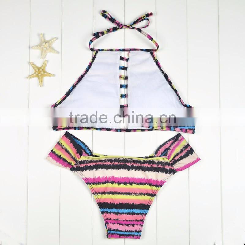 Polyester Bikini different size for choice & padded blue girls swimwear 59377