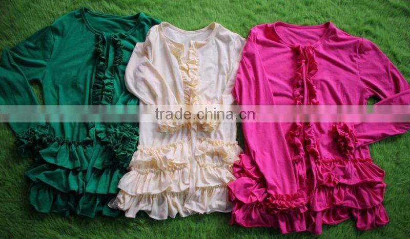 Cotton Mom Cardigan Ruffle Plus Size Top For Lady Long Sleeves Blouse For Women Spring Clothes Boutique