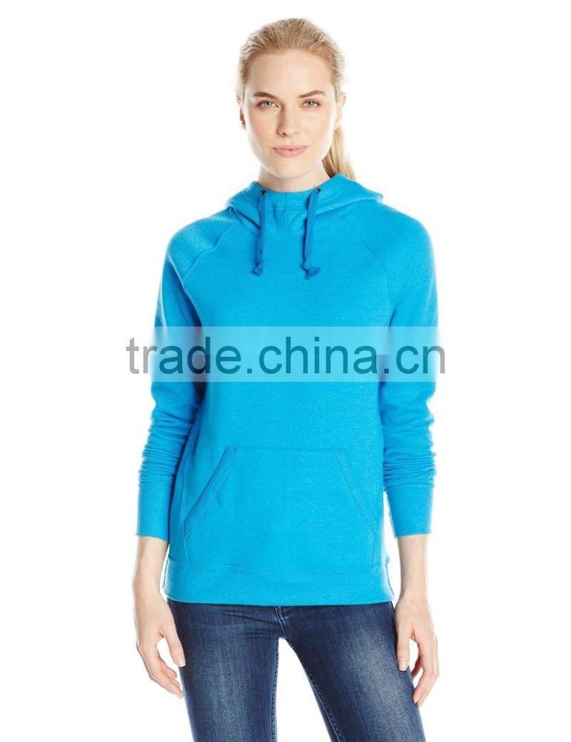 Women's Fleece Cowl Neck Pullover Hoodies With Eyelets
