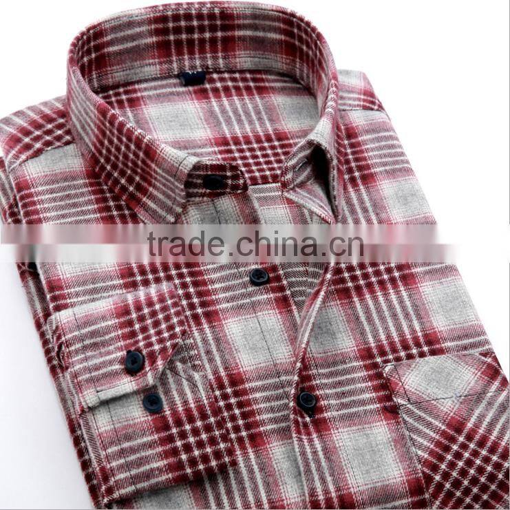 wholesale custom plaid flannel shirt for men