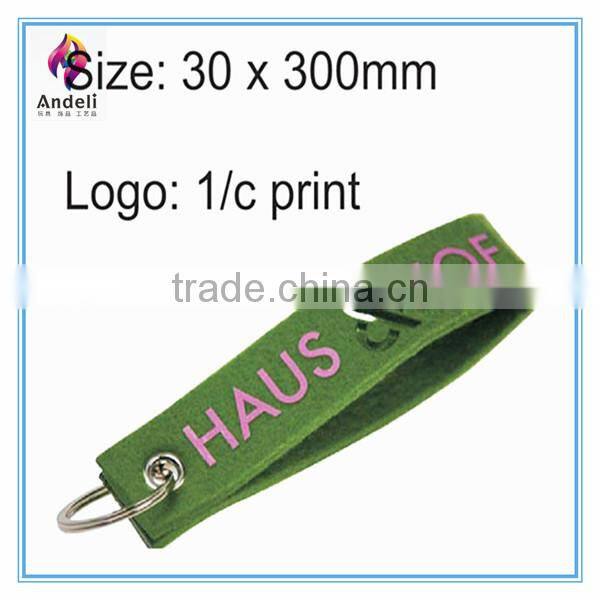 Print Wristlet Fabric/Felt Lanyard Key Chain for Customers