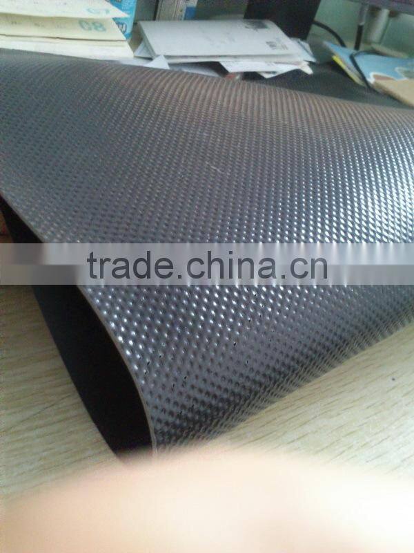 Polyester double stripes PVC door mat