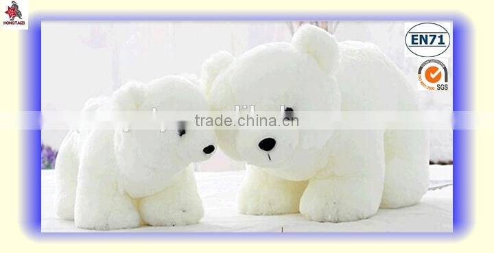Custom stuffed polar bear toys with hats and clothes
