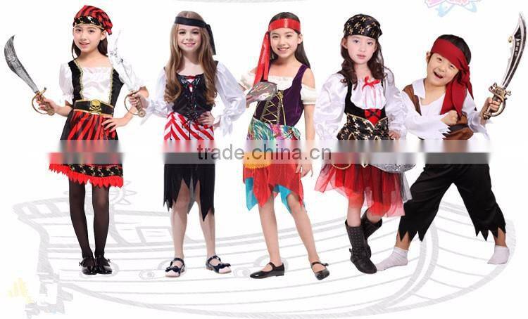 TV funny cartoon character china children's pirate costumes