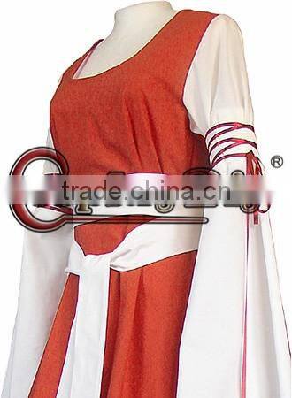 Red Medieval Victorian Ball Gown Dress Costume Marie Antoinette Dress Halloween Cosplay Costume