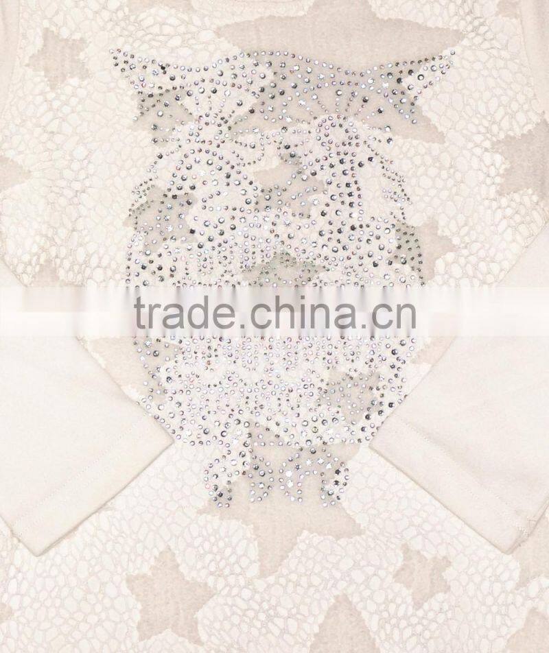 Breathable Lace Star Embroider Turtleneck Long Sleeve Kids Shirt