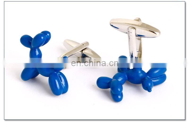 Lovely Blue Balloon Dog Men Shirt Novelty Cufflinks