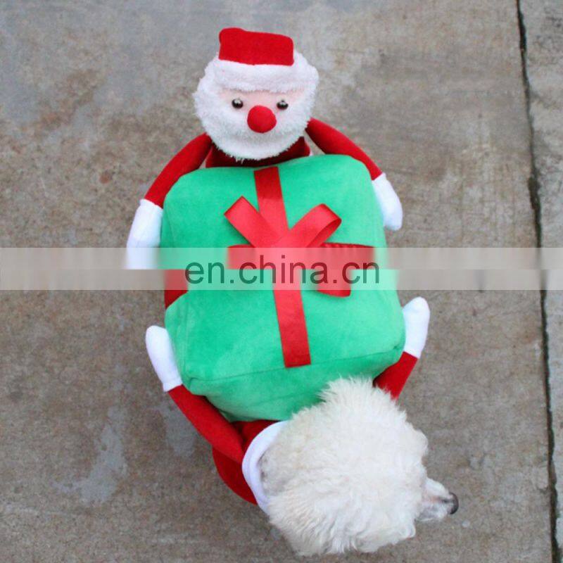 New Version Pet Dog Back-Carry Gift Costume Clothes BackCarrying With Presents For Party Xmas Christmas Present