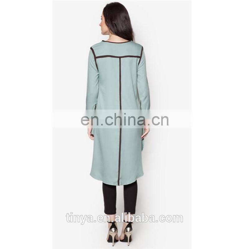 New Model Islamic Abaya Muslim Tunic Dress Tops Long sleeve Islamic Ladies Blouse
