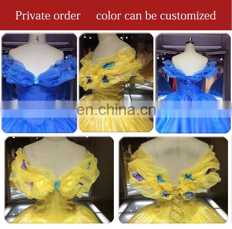 Cinderella Princess floor-length high quality sexy wedding evening dresses/charming attacted eyes see back wedding evening dress