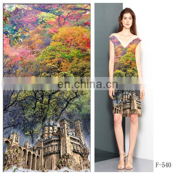Changfa Textile Hot Sale 50D Satin Printed 100 Polyester Satin Dress Fabric
