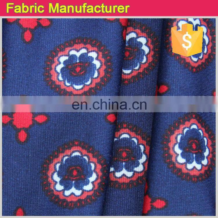 stretch DTY 100% polyester jersey knit print fabric