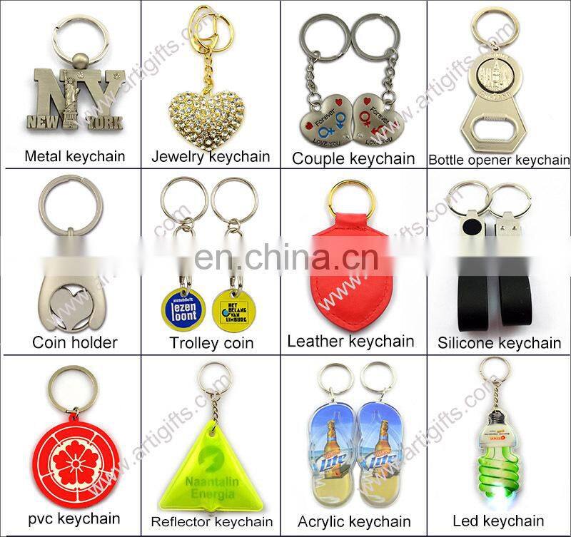 New promotional products shopping trolley pound coin token key ring