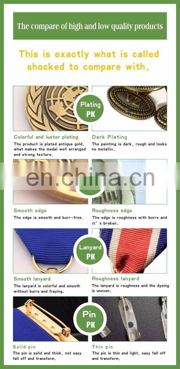 UN antique bronze cheap custom metal medal