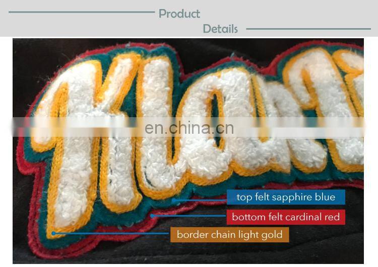 Custom tiger embroidered chenille patches no minimum