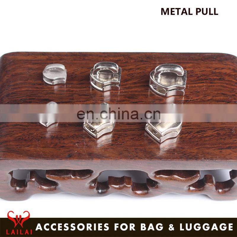 wholesale factory custom zipper puller slider metal zipper slider for Luggages Bags