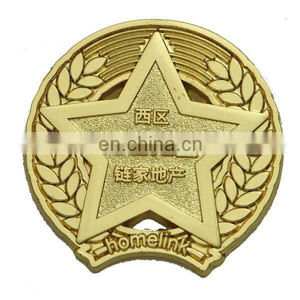 gold star shape metal lapel pin